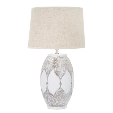 LAMPA STOŁOWA Z ŻYWICY OWAŁ ATENA 38X67 cm